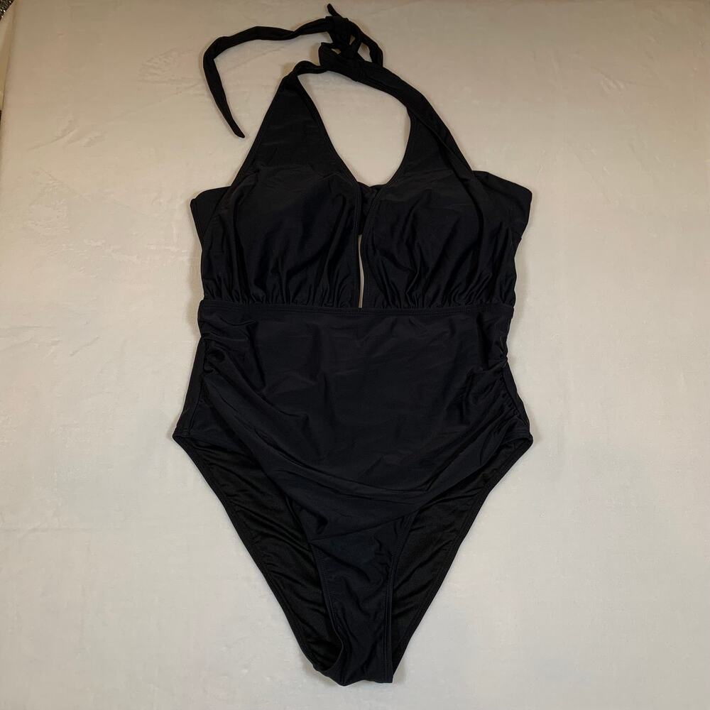 NWT Cupshe Black Bandeau 2 Piece Swimsuit Set Size XL